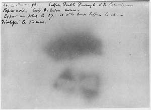 Image of the ruined photo plate that got Becquerel thinking.