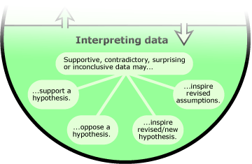 Graphic showing how to interpret data