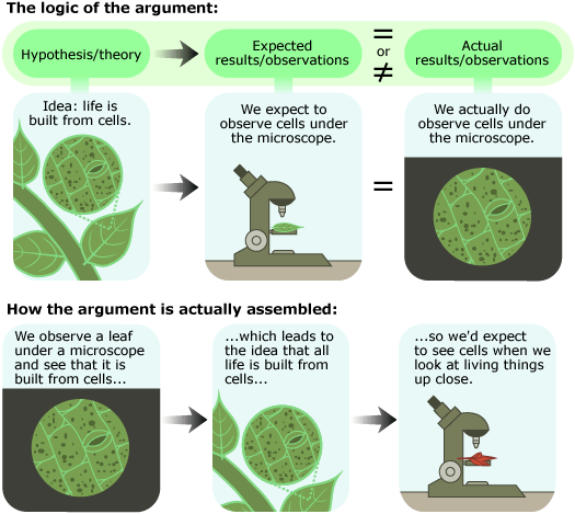 Illustration of "the logic of the argument"