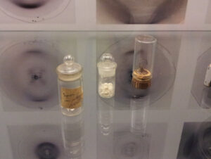 Bottles containing the high-quality DNA samples that Franklin obtained from Wilkins.
