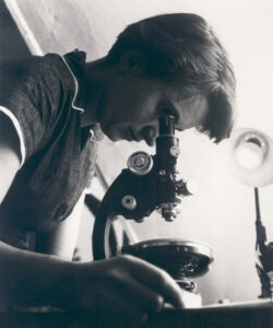 Photograph of Rosalind Franklin.