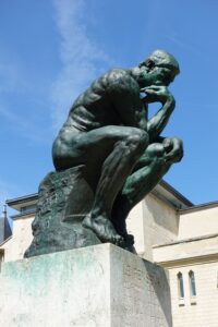 Le Penseur (The Thinker) in the garden of Musée Rodin, Paris.