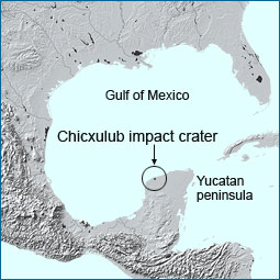 yucatan asteroid impact map